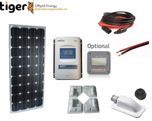 100 Watt Zonnepaneel Set Monokristal 1190x540 mm