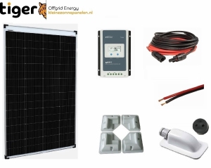 210 Watt Zonnepaneelset Monokristal Bifacial 1310x765 mm incl. 20A MPPT Laadregelaar