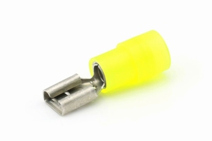 Vlakstekerhuls geel voor 4 - 6 mm² draad 6,3 x 0,8 mm