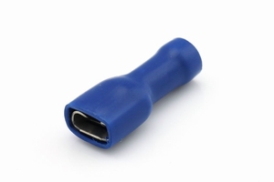 Vlakstekerhuls blauw iso voor 2,5 mm² draad 6,3 x 0,8 mm