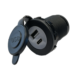 TIGER® Inbouw 12 Volt / 24 Volt USB-A en USB C lader