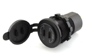 Inbouw Dual USB-C QC 5.0 3A snellader