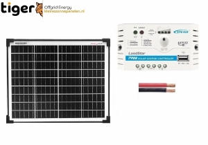 20 Watt Zonnepaneel Set 10BB PERC Monokristal 400x300 mm