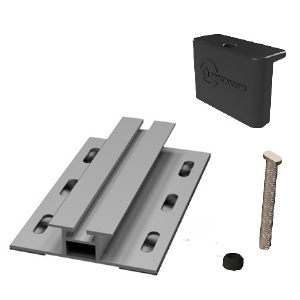 Sunstruction Sandwich profiel met EPDM 127mm inclusief eindklem, hamerkopbout en moer