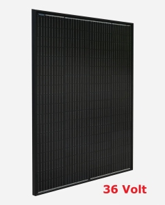 150 Watt 36V Bifacial PERC Glas-Glas Full Black Zonnepaneel 10BB PERC Monokristal afm: 1010x765 mm.