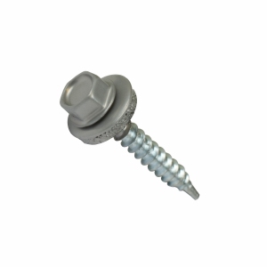 Profielplaatschroef Zelfborend Verzinkt 4,8x35mm Alu ring 14mm Alu-Kleurig