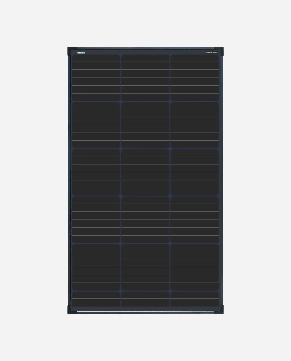 100 Watt Zonnepaneel HPBC Full Black 10BB PERC Back Contact Monokristal afm: 1010x580 mm.