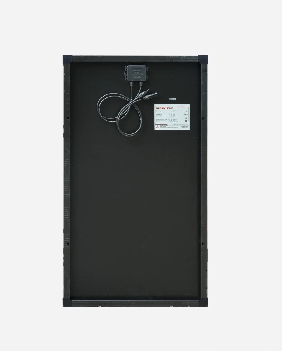 100 Watt Zonnepaneel HPBC Full Black 10BB PERC Back Contact Monokristal afm: 1010x580 mm.