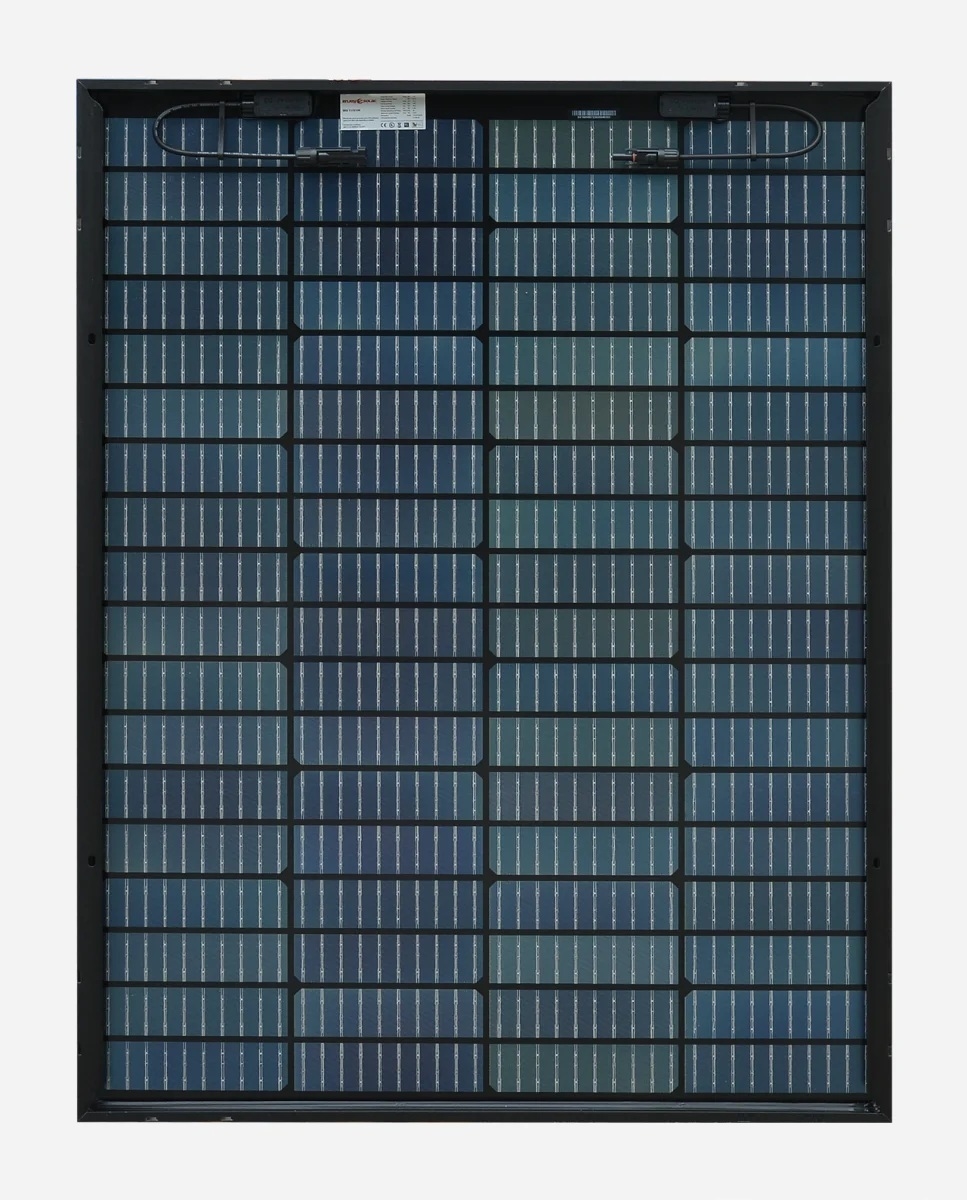 150 Watt 36V Bifacial PERC Glas-Glas Full Black Zonnepaneel 10BB PERC Monokristal afm: 1010x765 mm.