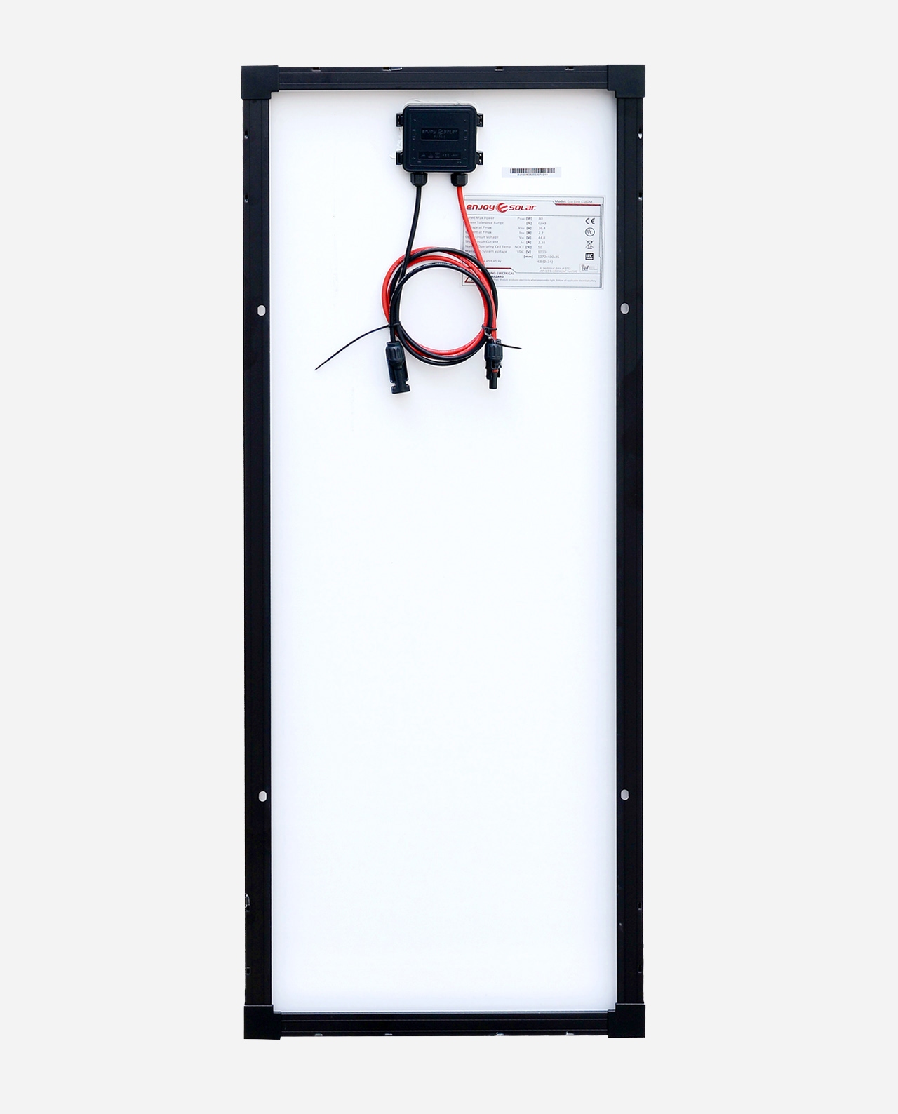 80W 36V Zonnepaneel 10BB PERC Monokristal afm: 1110x400 mm.