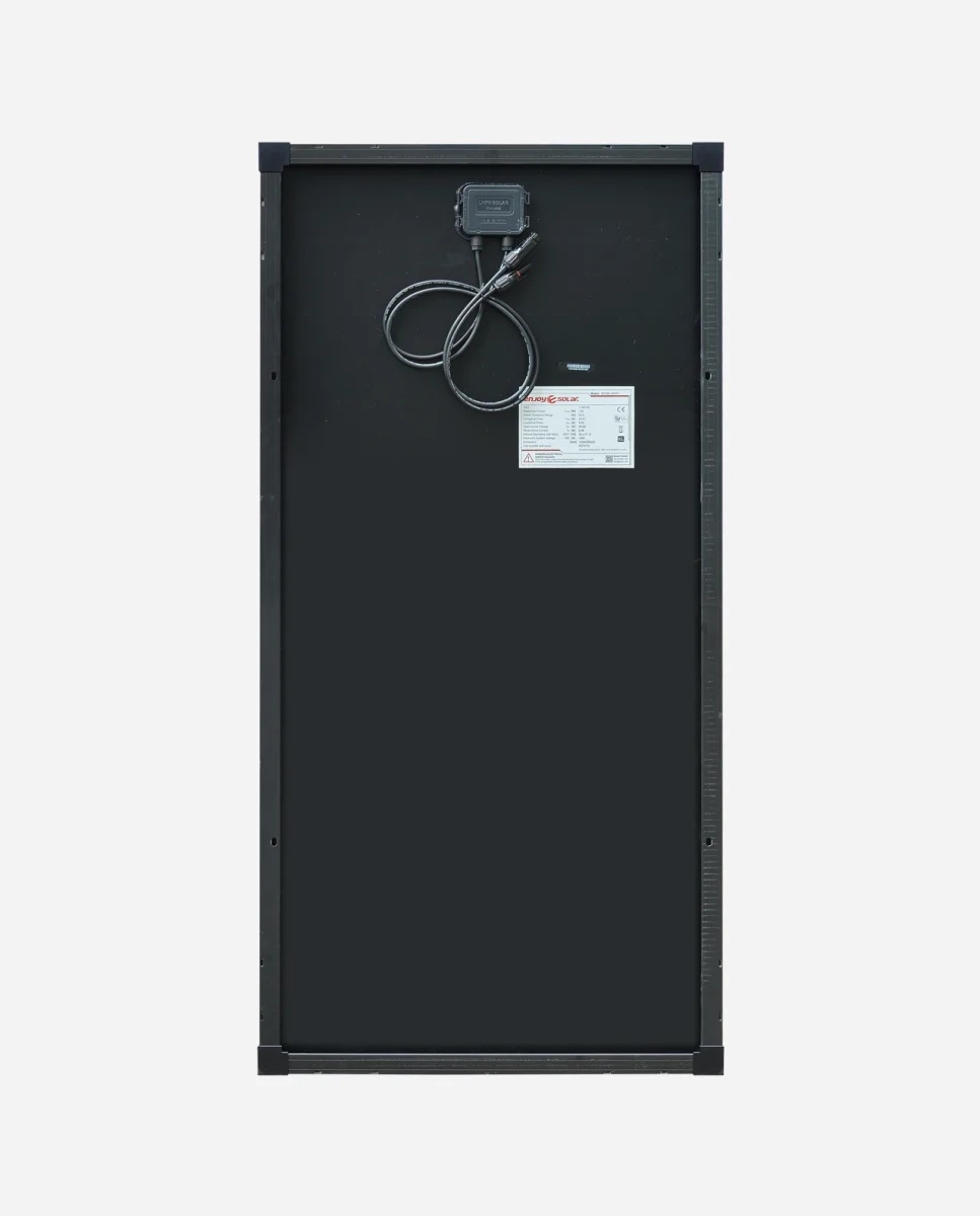 150 Watt Zonnepaneel HPBC Full Black 10BB PERC Back Contact Monokristal afm: 1260x580 mm.