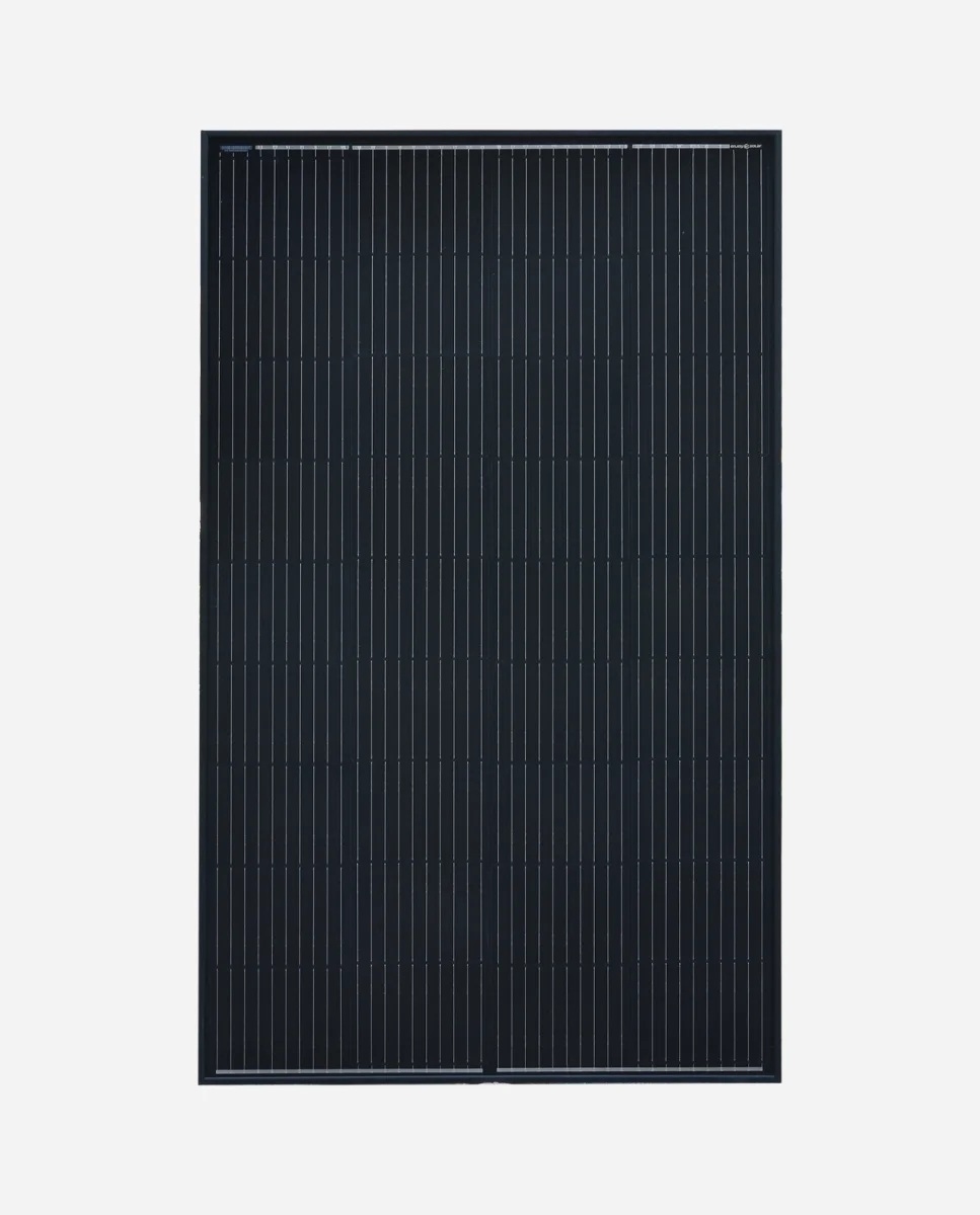 210 Watt Bifacial PERC Glas-Glas Full Black Zonnepaneel 10BB PERC Monokristal afm: 1310x765 mm.