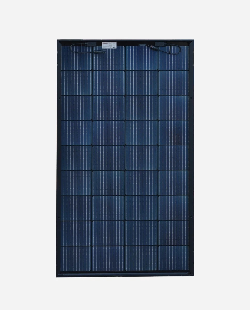 210 Watt Bifacial PERC Glas-Glas Full Black Zonnepaneel 10BB PERC Monokristal afm: 1310x765 mm.