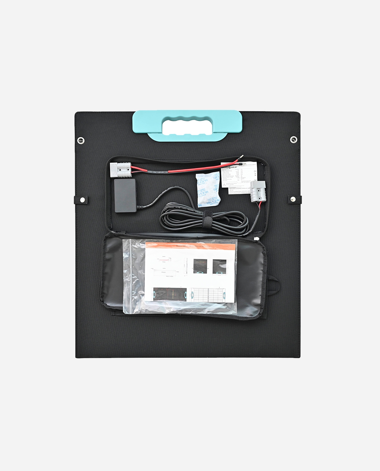 100 Watt 12V Mobiel Portable Opvouwbare Softcase Solartas met USB aansluiting excl. Laadregelaar