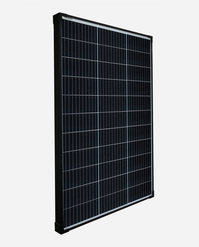 100 Watt Zonnepaneelset Monokristal Zwart Frame 905x580 mm