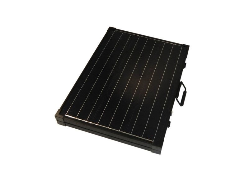 130 Watt 12V Mobiel Portable Full Black Solarkoffer incl. PWM Laadregelaar met SB50 Connectoren