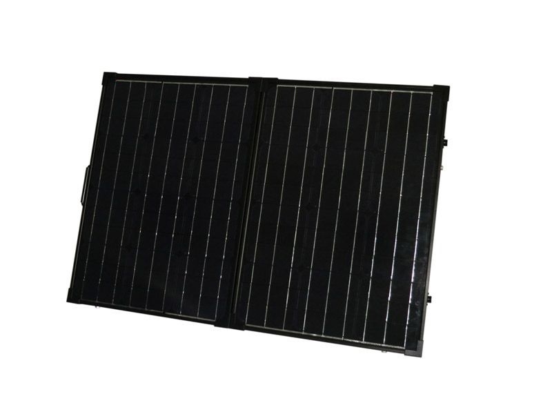 130 Watt 12V Mobiel Portable Full Black Solarkoffer