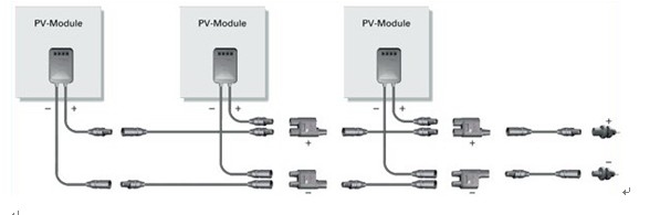 2-Voudige Parallel 2-1 Solar T Connectorset 2 in 1 draadset