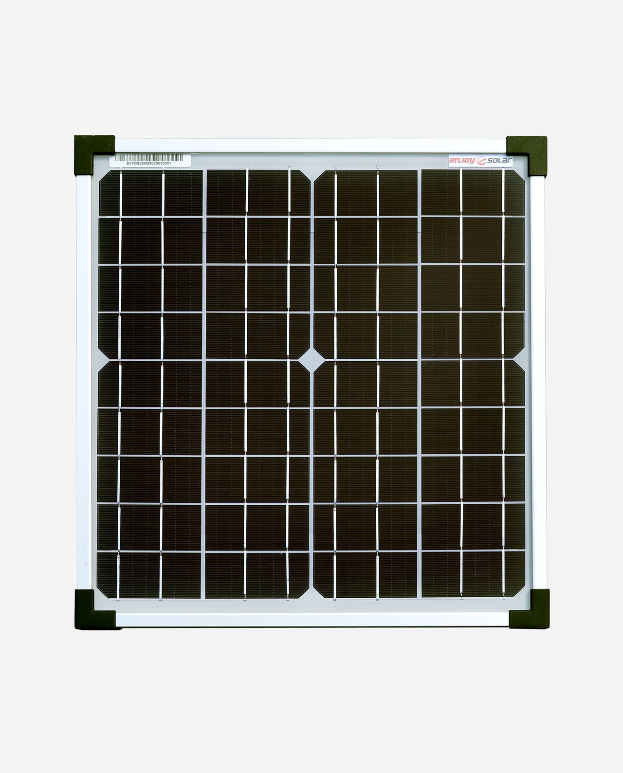 20 Watt Zonnepaneel Set Monokristal 370x345mm
