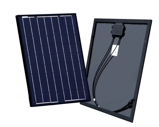 50 Watt Zonnepaneel Set Monokristal Full Black 662x460 mm