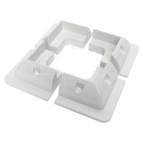 ABS Kunststof Montageset Compleet Wit (set 7 stuks) ES7/W