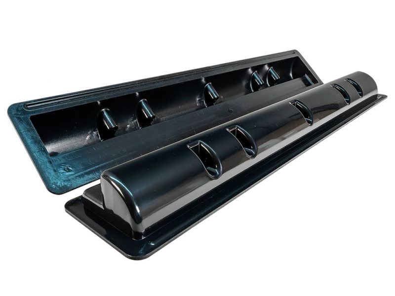 ABS Kunststof Montagespoilers 680 mm Zwart Laag profiel (set 2 stuks) HS68/Z