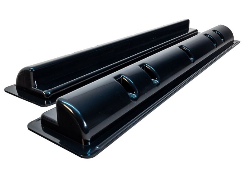ABS Kunststof Montagespoilers 680 mm Zwart Laag profiel (set 2 stuks) HS68/Z