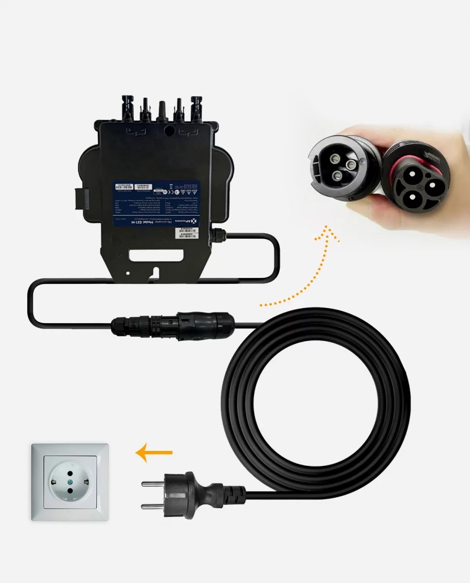 APSystems® EZ1-M 800W Micro-omvormer 2x PV ingang incl. netaansluitsnoer