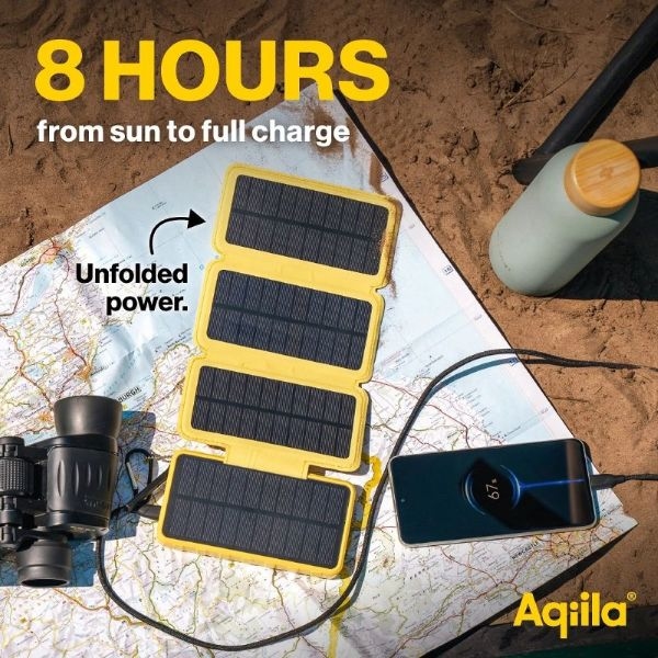 Aqiila Powerbird BS10 Solar-Powerbank 6 Watt Solarpanel 10.000mAh 37Wh