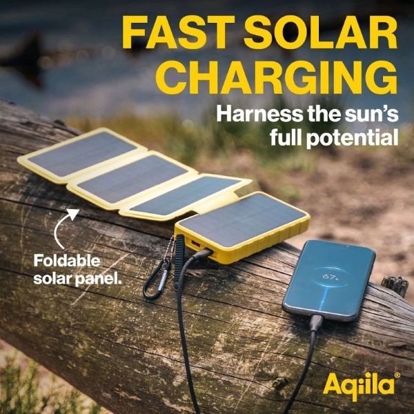 Aqiila Powerbird BS10 Solar-Powerbank 6 Watt Solarpanel 10.000mAh 37Wh