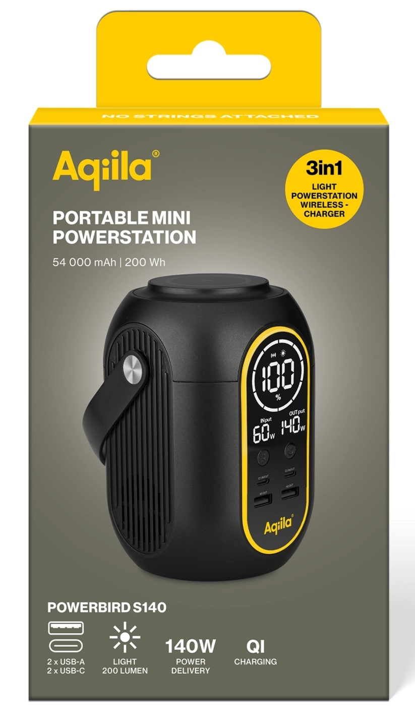 Aqiila Powerbird S140 Mini Power Station 54.000mAh 200Wh (0,2kWh)