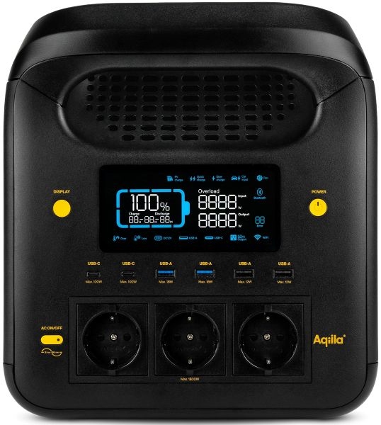 Aqiila Powerbird S1800 v2 Powerstation 1229Wh (1,2kWh) AC Stopcontact 230V 1800W (3000W piek)