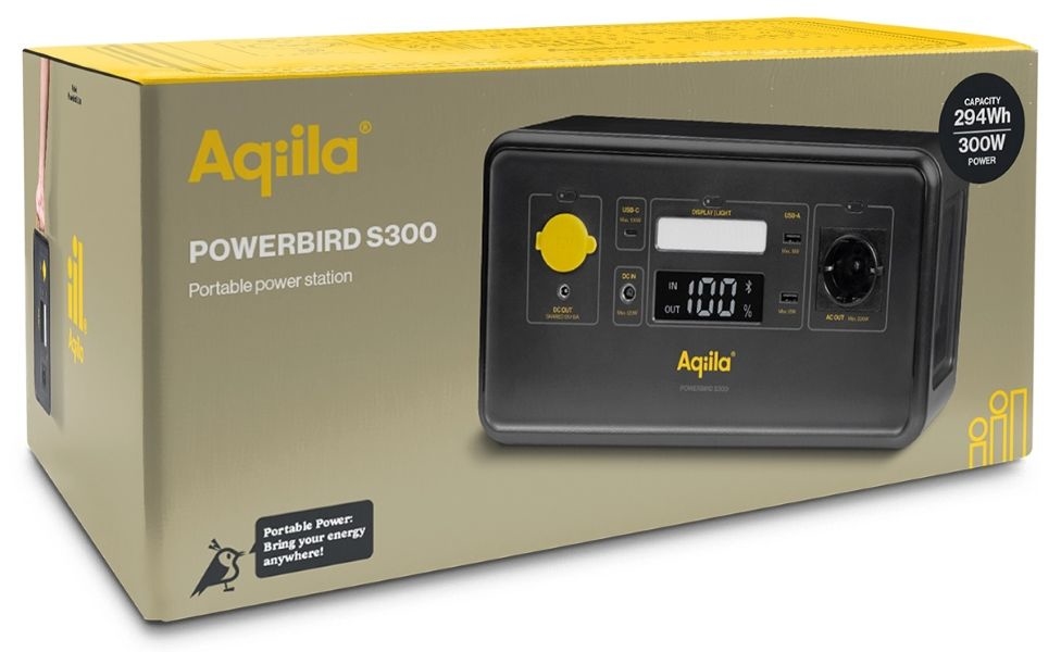 Aqiila Powerbird S300 Powerstation 294Wh (0,3kWh) AC Stopcontact 230V 300W (500W piek)