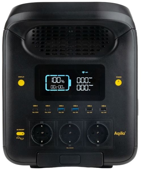 Aqiila Powerbird S3000 v2 Powerstation 2560Wh (2,5kWh) AC 230V 3000W (5000W piek) (verwacht week 27)