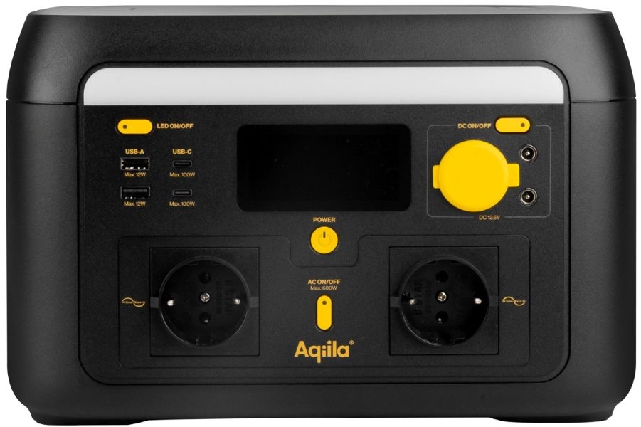 Aqiila Powerbird S600 v2 Power Station 512Wh (0,5kWh) AC Stopcontact 230V 600W (1000W piek)