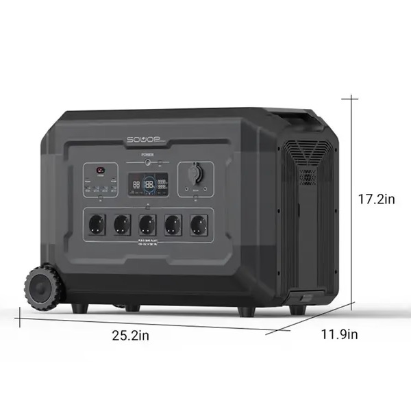 CN Powerstation type S3 3072Wh (3,0kWh) AC Stopcontact 230V 3600W (7000W piek)