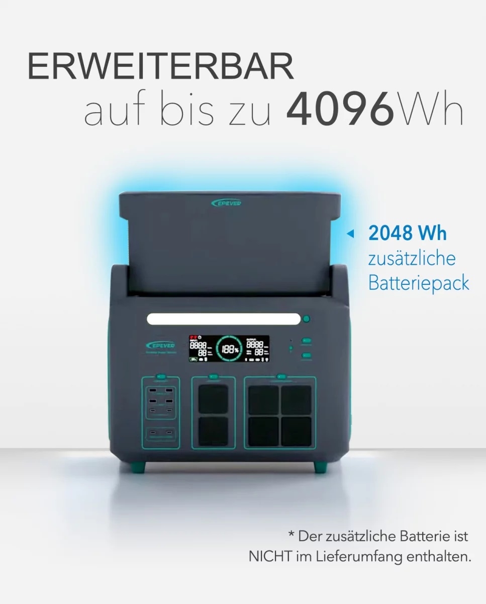 EPEVER® ATZ3600-BATT Powerstation Secundair batterijpakket 2048Wh (2,0kWh)