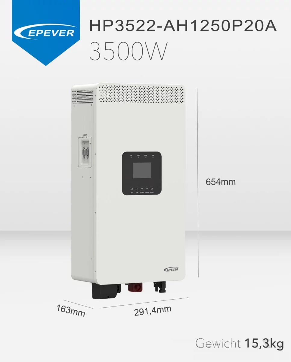 EPEVER® HP Series 20A Hybride Inverter / Charger HP3522-AH1250P20A 24 Volt