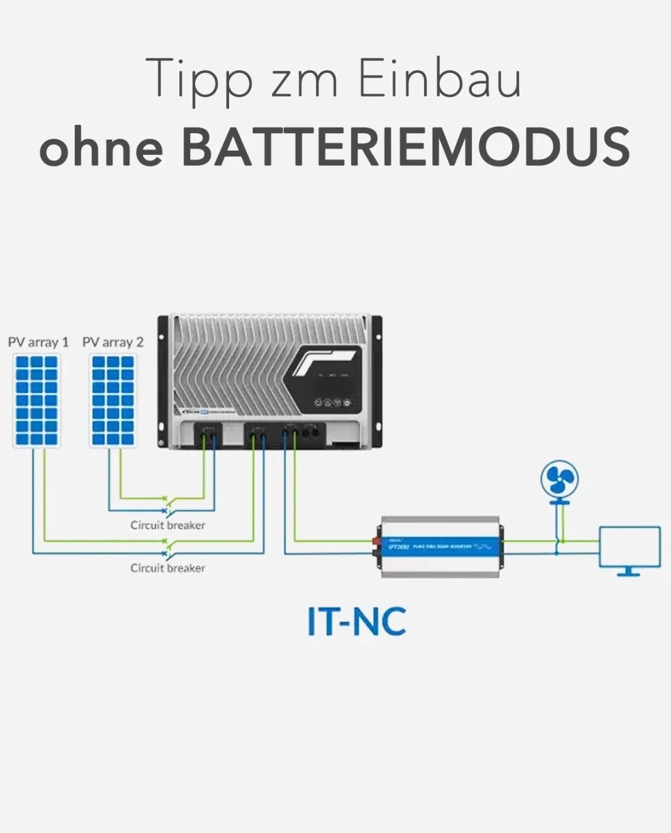 EPEVER® IT10420NC G3 12/24/36/48VDC 100A MPPT 200/100 Laadregelaar - offgrid DC voeding zonder accu