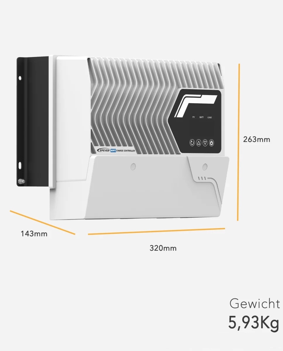 EPEVER® IT5420NC G3 12/24/36/48VDC 50A MPPT 200/50 Laadregelaar - offgrid DC voeding zonder accu