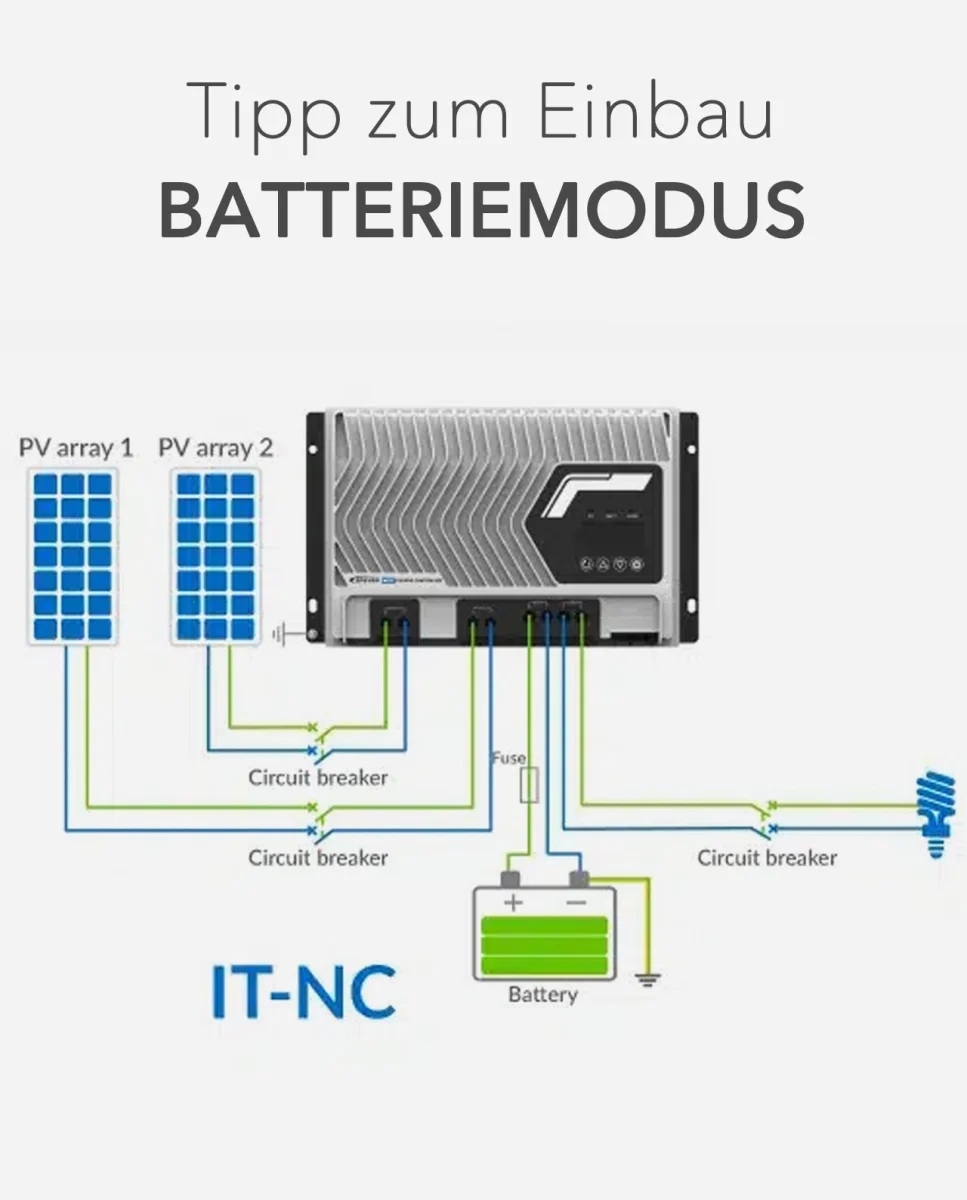 EPEVER® IT5420NC G3 12/24/36/48VDC 50A MPPT 200/50 Laadregelaar - offgrid DC voeding zonder accu