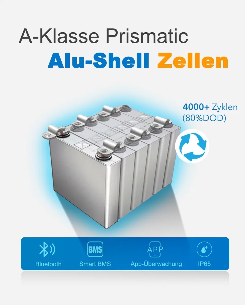 EPEVER® LiFePO4 Batterij Geïntegreerde BMS, Bluetooth, APP, Heating Module 12,8V 150Ah 1.920Wh