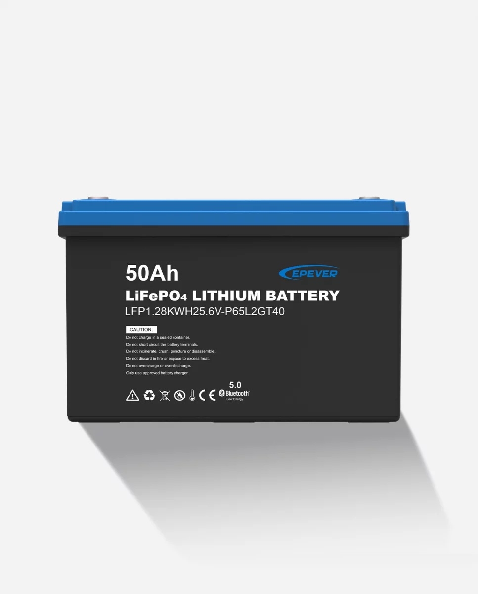 EPEVER® LiFePO4 Batterij Geïntegreerde BMS, Bluetooth, APP, Heating Module 25,6V 50Ah 1.280Wh
