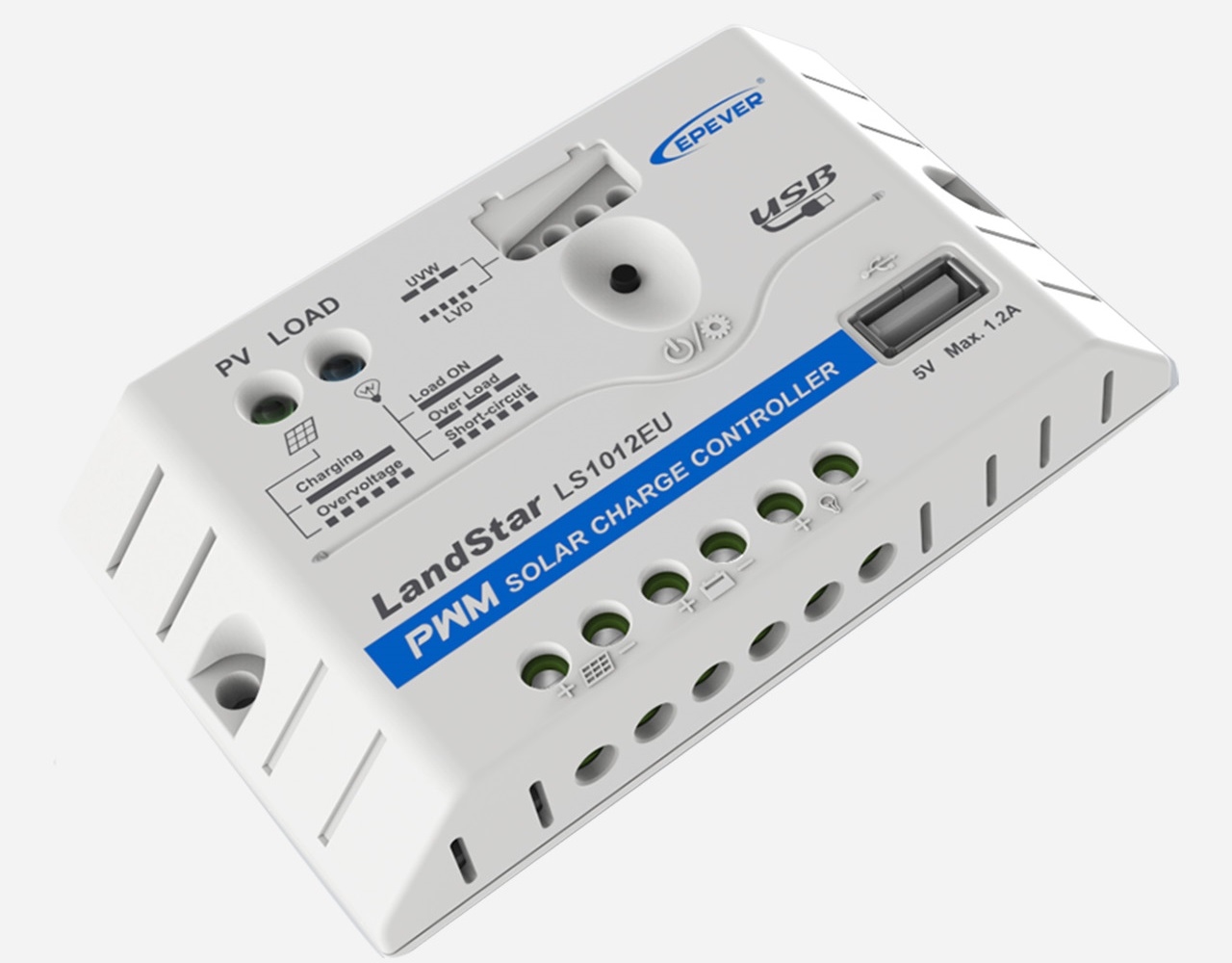 EPEVER® LS1012EU 12V 10A Laadregelaar | USB Aansluiting (verwacht week 44)