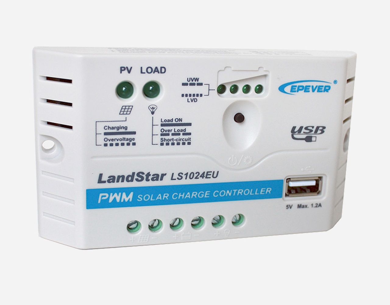 EPEVER® LS1024EU 12V/24V 10A Laadregelaar | USB Aansluiting