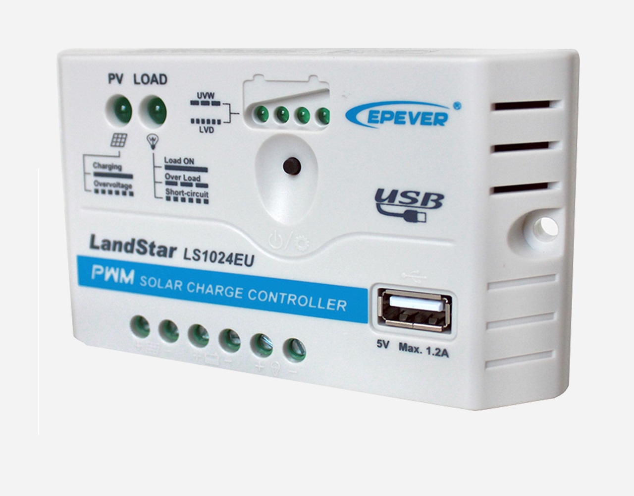 EPEVER® LS1024EU 12V/24V 10A Laadregelaar | USB Aansluiting