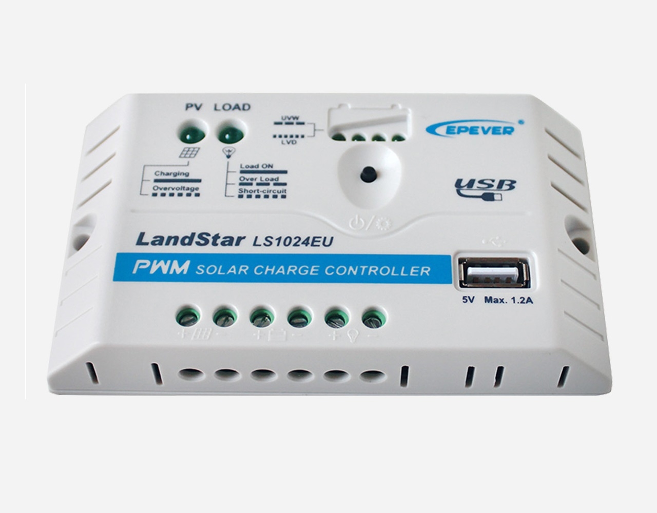 EPEVER® LS1024EU 12V/24V 10A Laadregelaar | USB Aansluiting