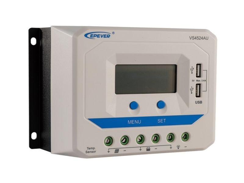 EPEVER® VS4524AU 12V/24V 45A Laadregelaar | LCD Display & USB