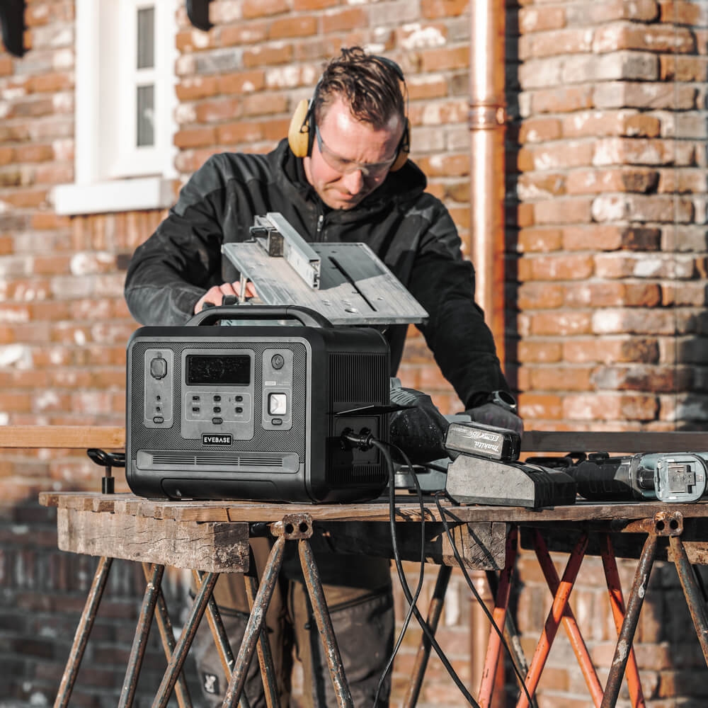 EveBase Move 1200 Draagbaar Powerstation 960Wh (1,0kWh) AC Stopcontact 230V 1200W (2400W piek)