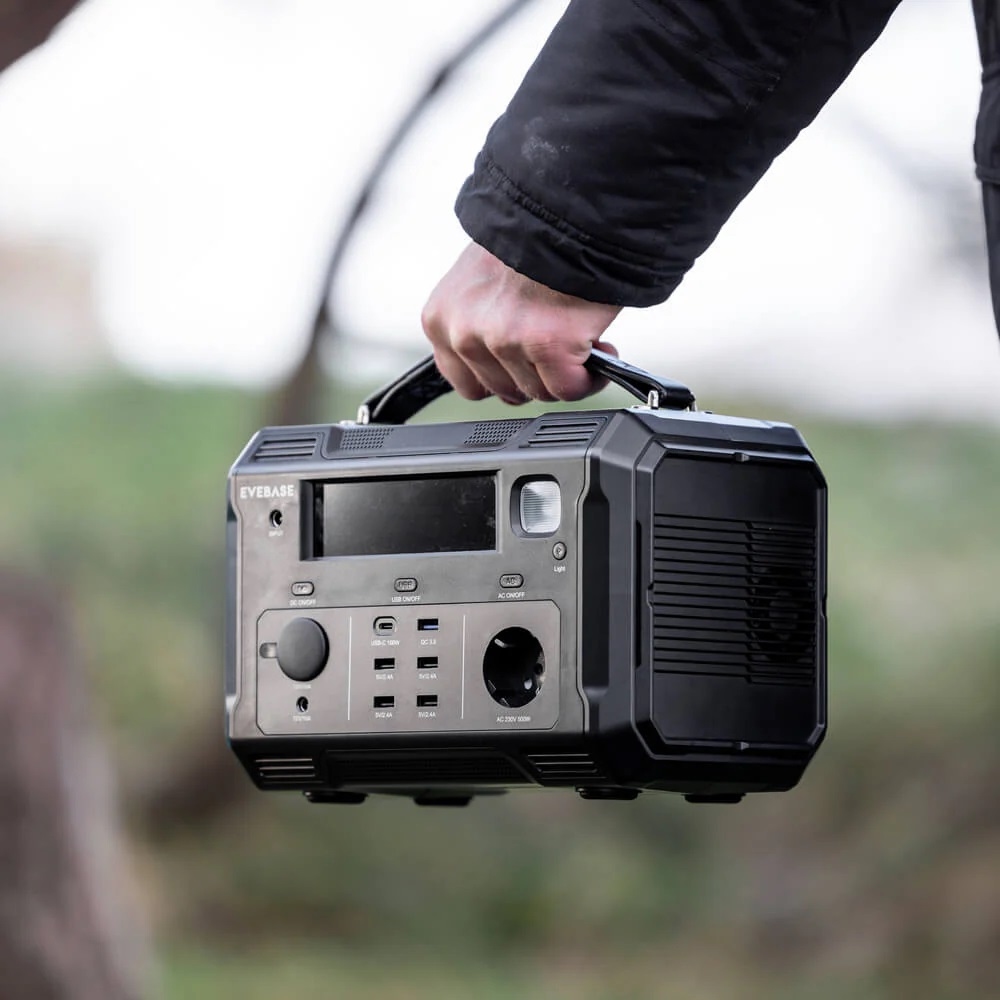 EveBase Move 500 Draagbaar Powerstation 484Wh (0,5kWh) AC Stopcontact 230V 500W (1000W piek)